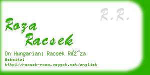 roza racsek business card